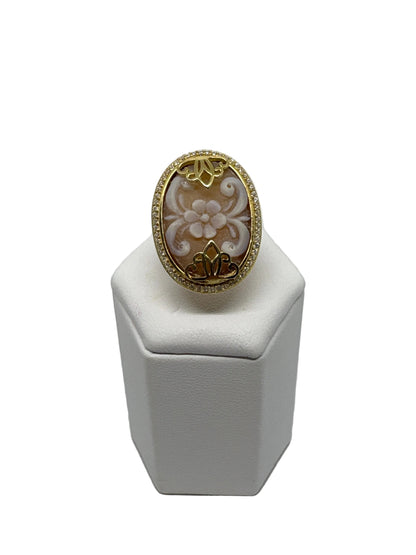 Anello in Cammeo incisione "Fiori"
