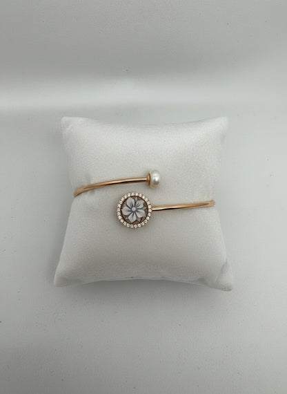 Bracciale in Cammeo "Incisione Fiore"