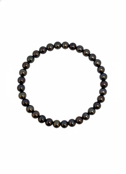 Bracciale Elastico di Perle Nere