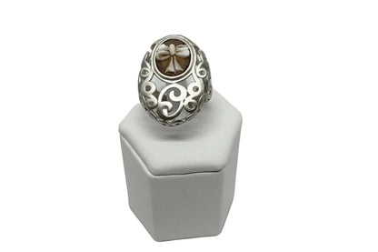 Anello in Cammeo incisione "Fiocco"