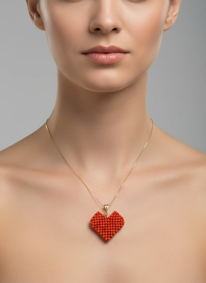 Pendente in Corallo "Cuore"