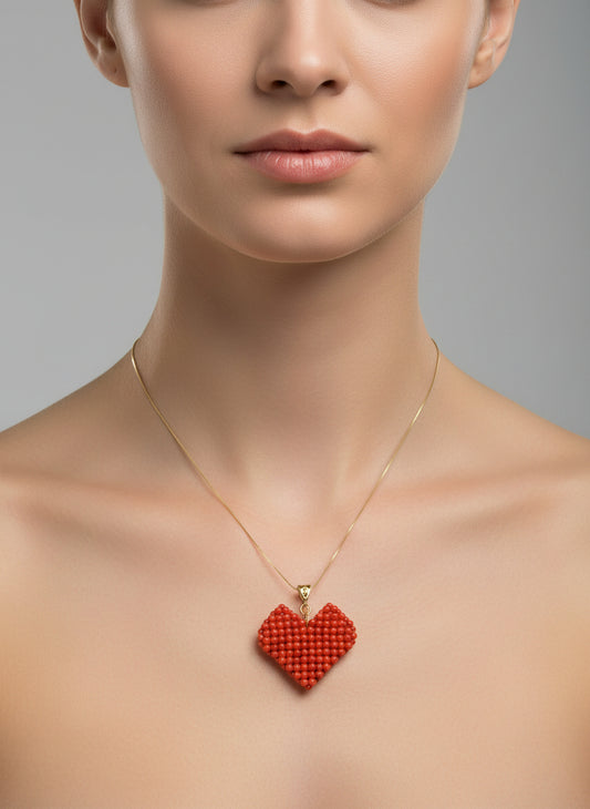 Pendente in Corallo "Cuore"