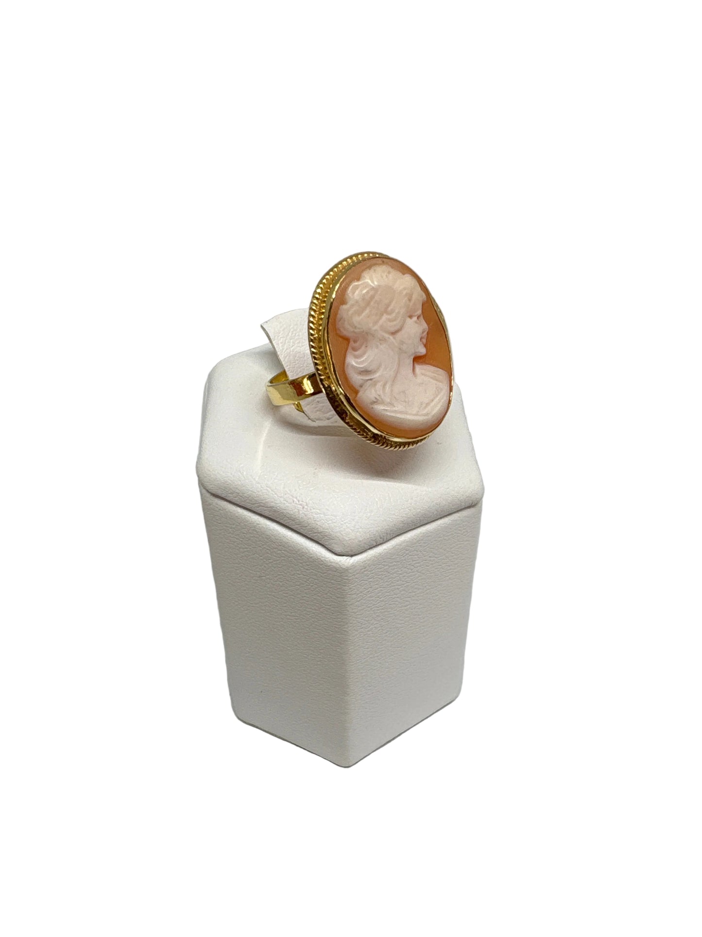 Anello in Cammeo incisione Volto di Donna