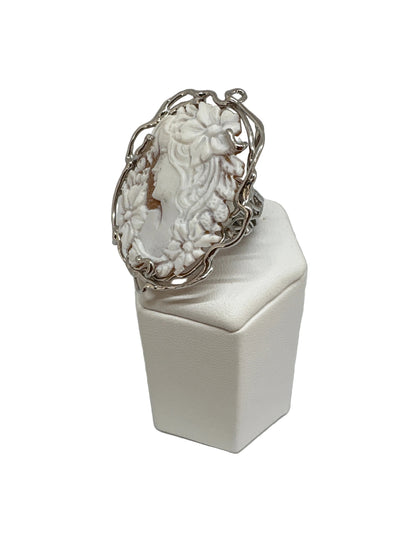 Anello in Cammeo incisione Volto di Donna