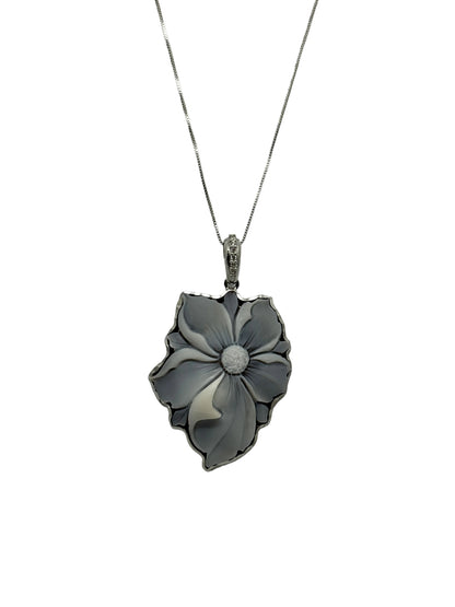 Pendente in Cammeo incisione "Fiori"