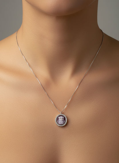 Collana in Cammeo incisione "Gufo"