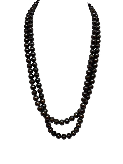 Collana in Torchon di Perle Nere