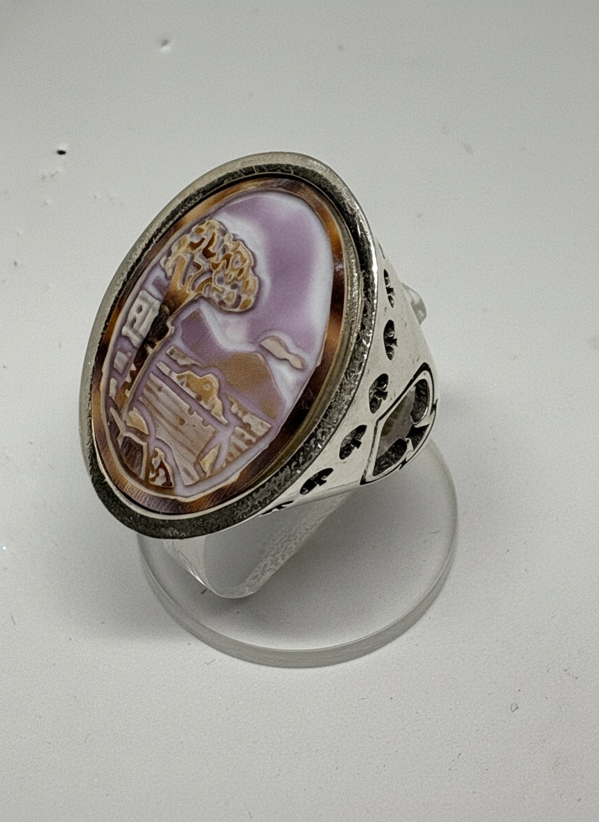 Anello in Cammeo Raffigurazione "Paesaggio"