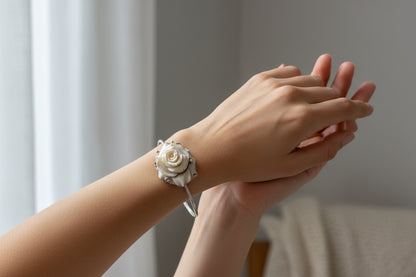 Bracciale in Cammeo Prospetto Fiore