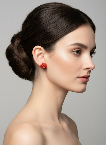 Orecchini in Corallo e Oro "Rosa"