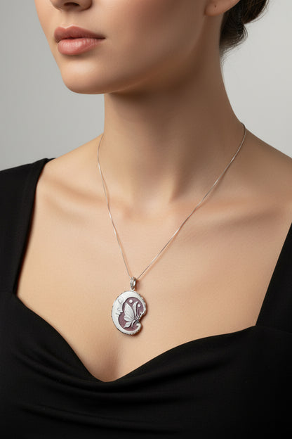 Pendente in Cammeo incisione "Luna"