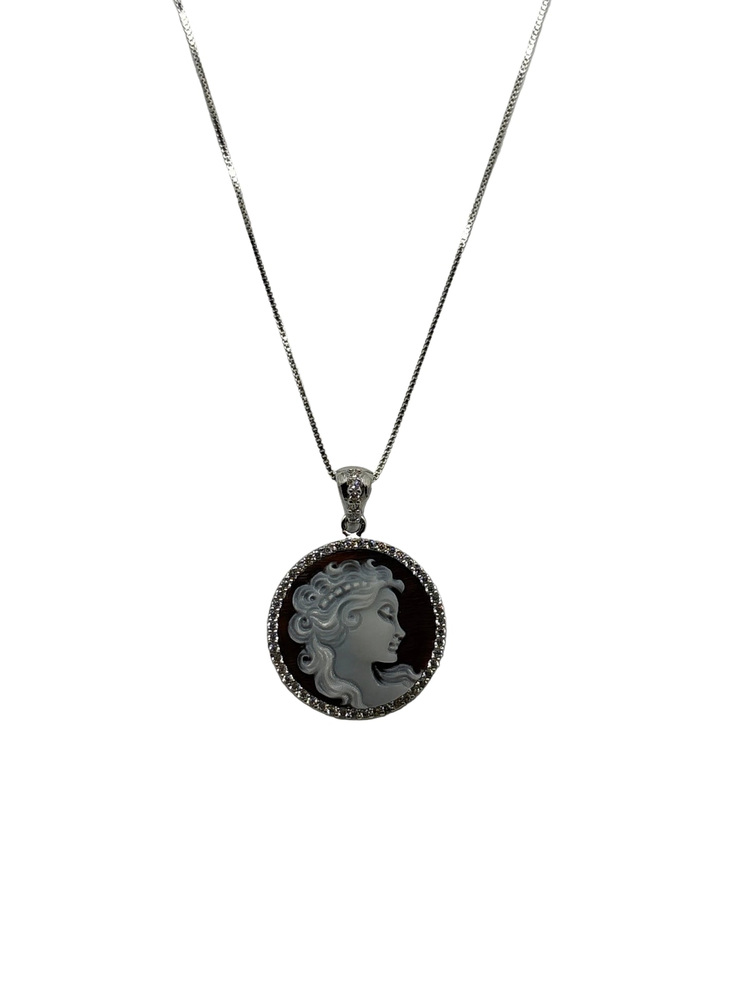 Collana in Cammeo incisione "Profilo di Donna"