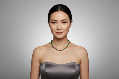 Collana in Agata Verde e Corallo