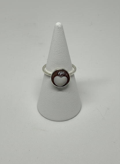 Anello in  Cammeo "Cuore Sacro"
