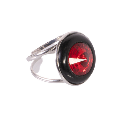 Anello Agata e Swarovsky Rosso