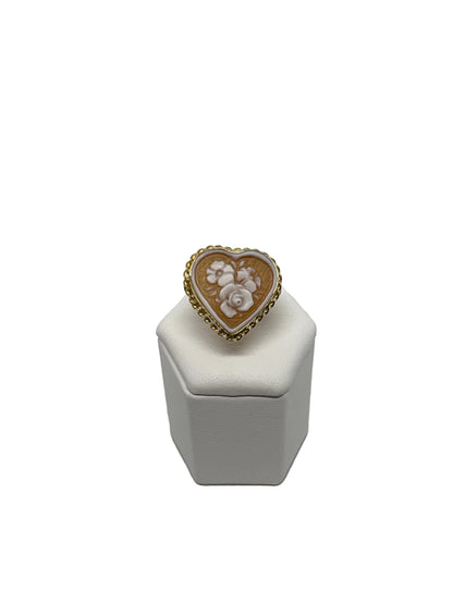 Anello in Cammeo incisione "Fiori"