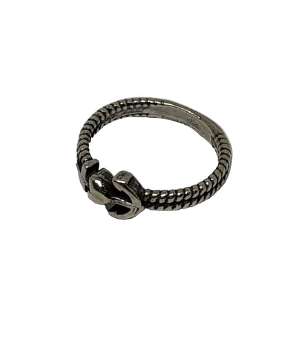 Anello in Argento Incisione "Cuore e Ancora"