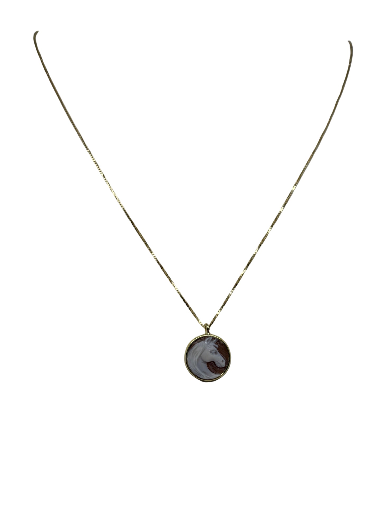 Collana in Cammeo incisione "Cavallo"