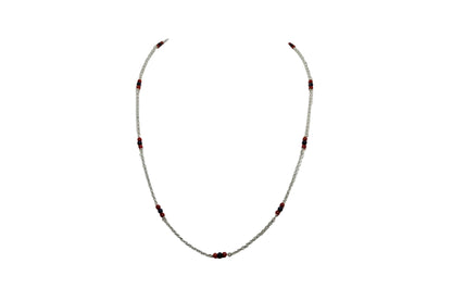 Collana in Corallo, Argento e Lapis