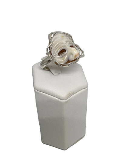Anello in Cammeo incisione Pulcinella