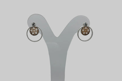 Orecchini in Cammeo incisione "Fiore"
