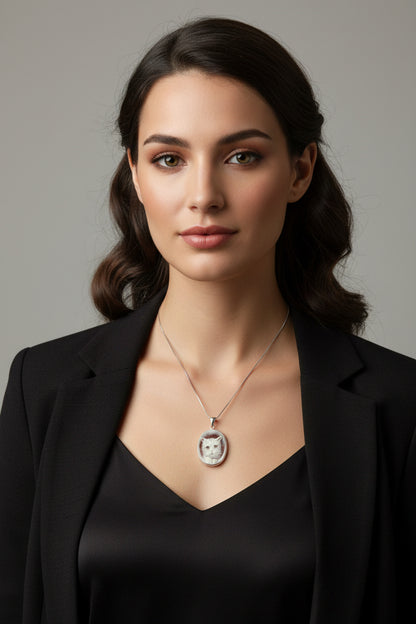 Pendente in Cammeo incisione Gatto