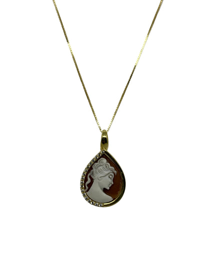 Collana in Cammeo incisione "Profilo di Donna"