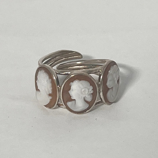 Anello Tris Cammeo Profili di Donna