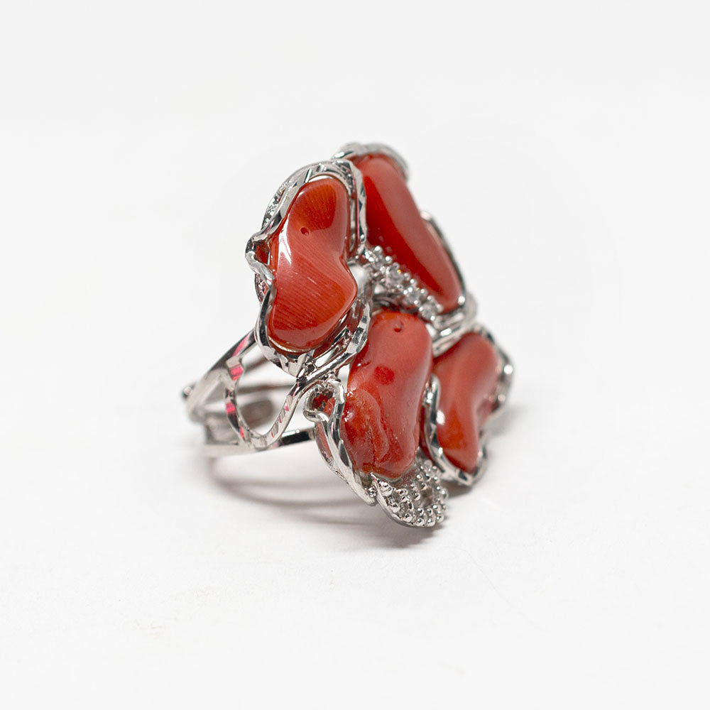 Anello in Corallo e Argento