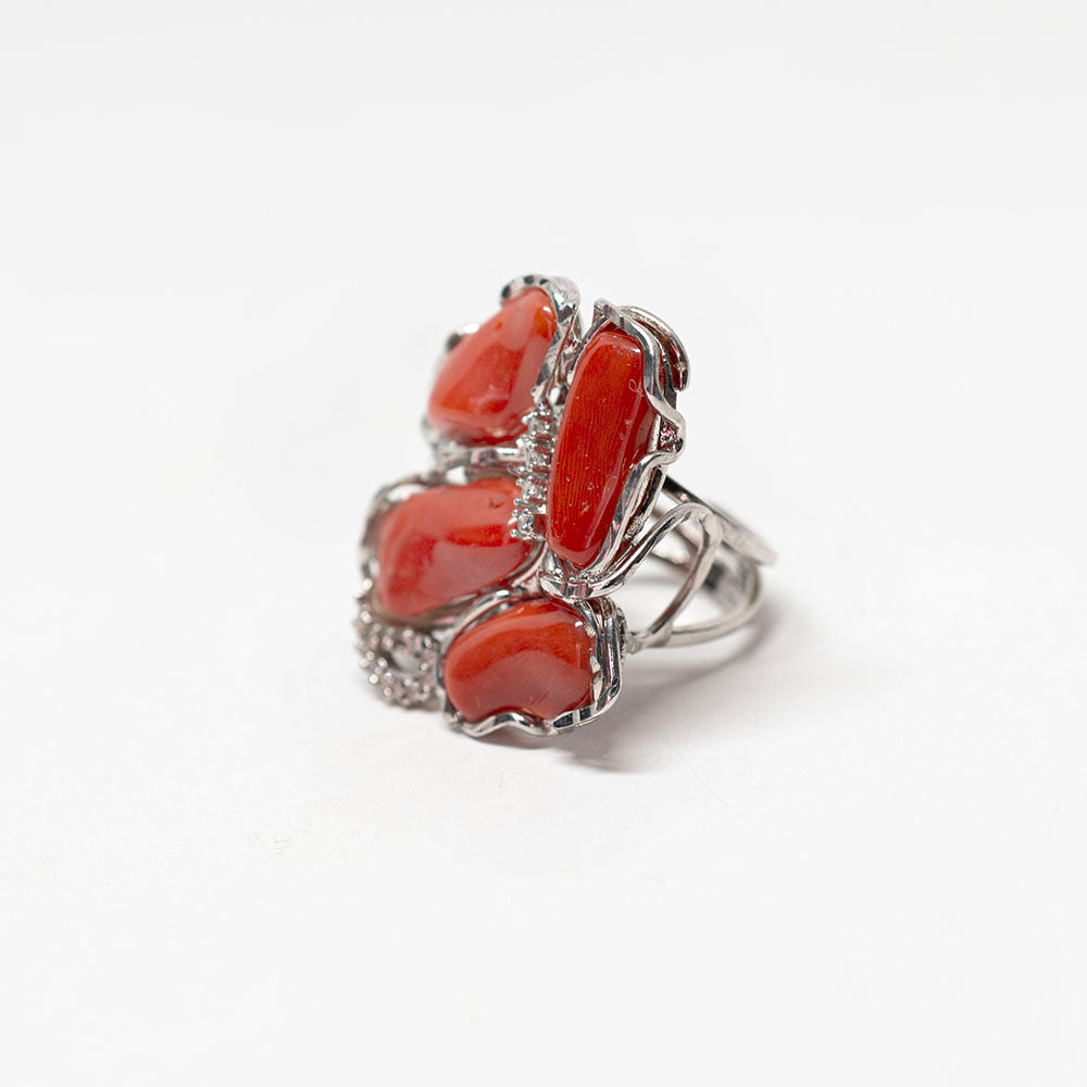 Anello in Corallo e Argento