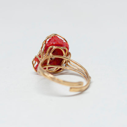 Anello-Corallo-Rosso-Volto-Prospetto