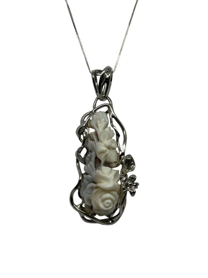 Pendente In Cammeo "Fiori"