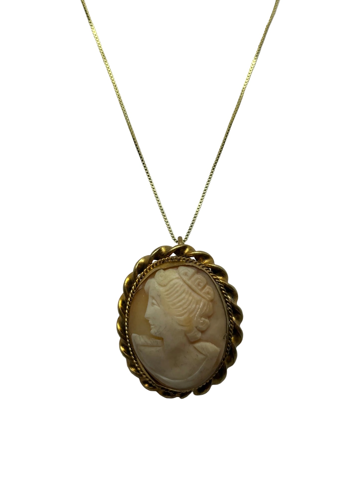 Spilla Pendente in Cammeo incisione "Profilo di Donna"