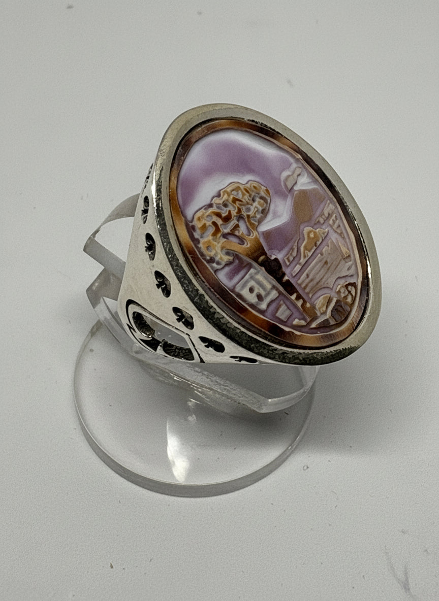 Anello in Cammeo Raffigurazione "Paesaggio"