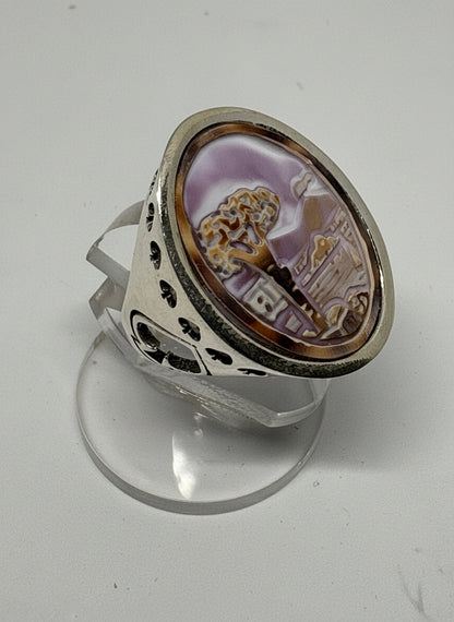 Anello in Cammeo Raffigurazione "Paesaggio"