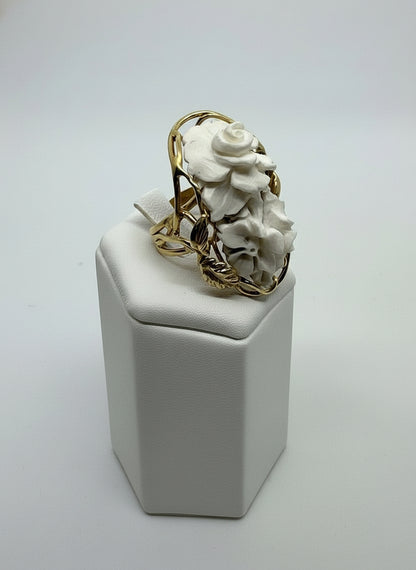 Anello in Cammeo incisione "Fiore"