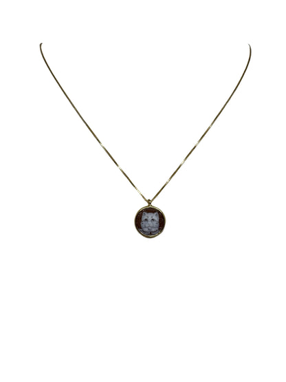 Collana in Cammeo incisione "Gatto"