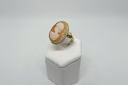 Anello in Cammeo incisione "Profilo di Donna"