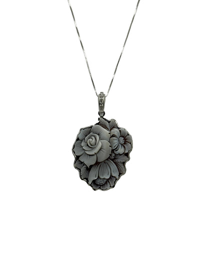 Pendente in Cammeo incisione "Fiore"