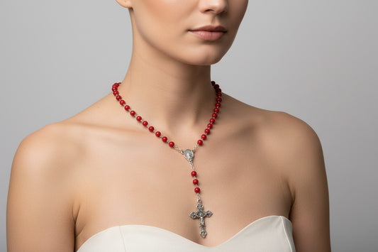 Rosario in corallo Bambù