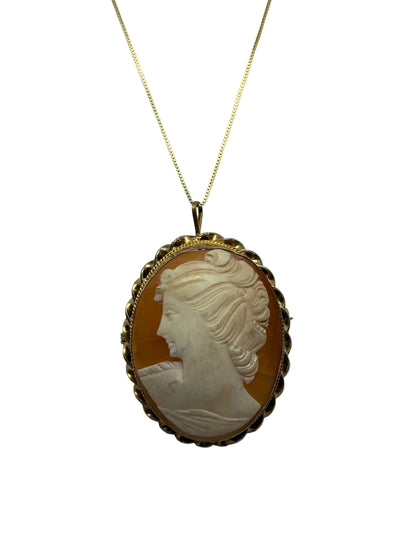 Spilla Pendente in Cammeo incisione "Profilo di Donna"