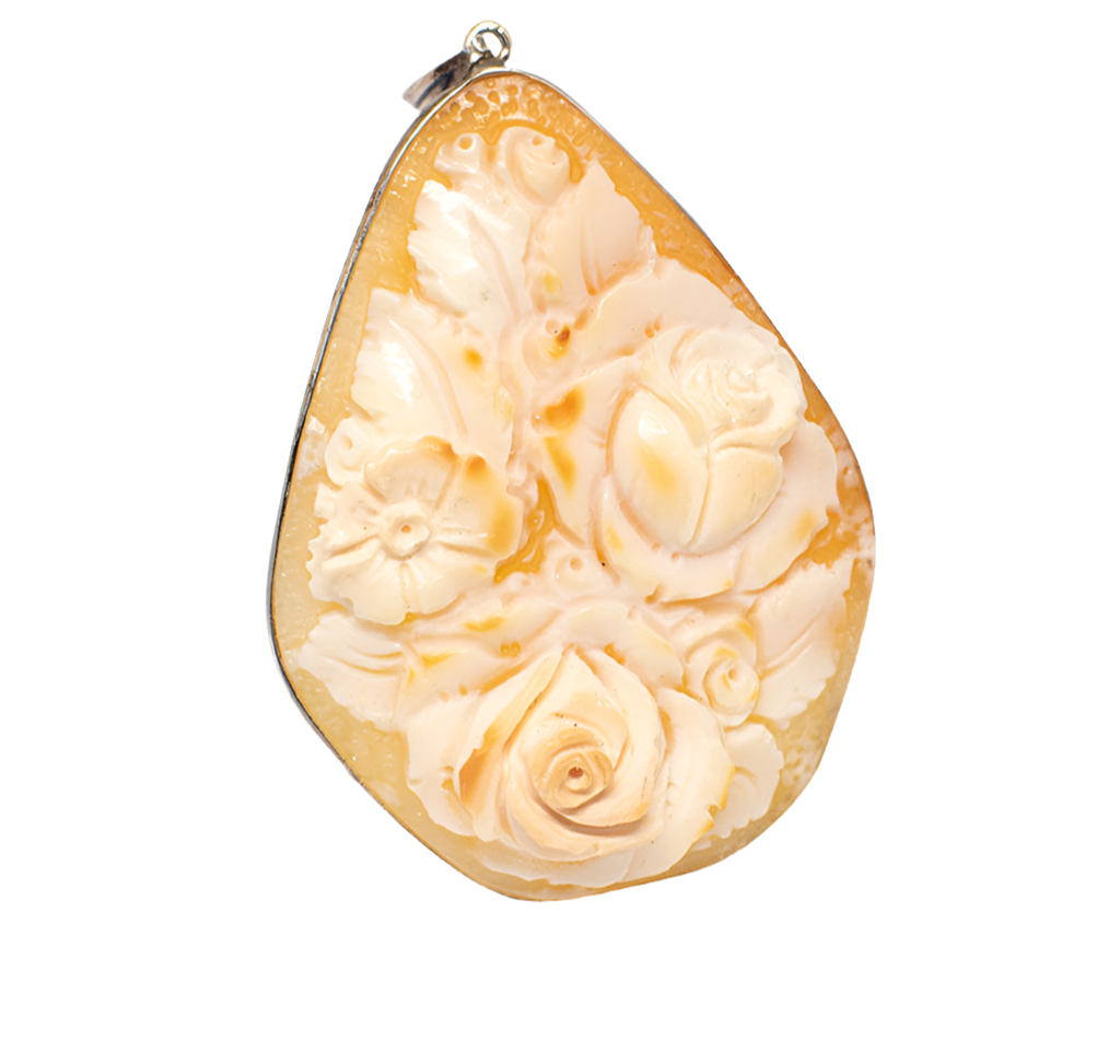 Cameo Flower Pendant