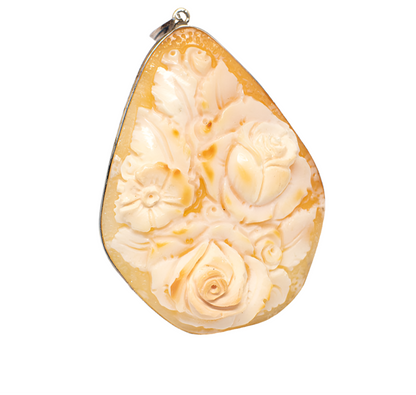 Cameo Flower Pendant