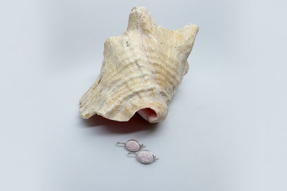 Orecchini in Cammeo Artistico incisione "Fiore"