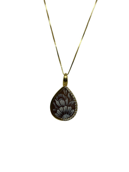 Collana in Cammeo incisione "Fiore"