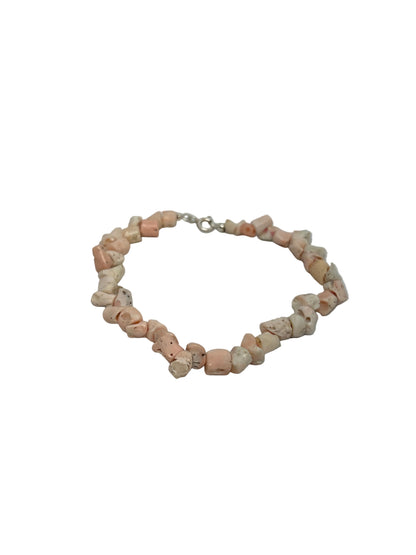 Bracciale in Corallo Rosa Grezzo