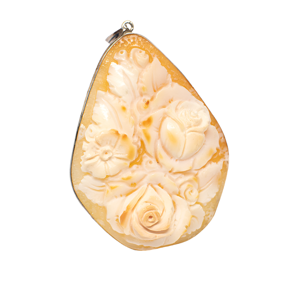 Cameo Flower Pendant
