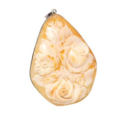Cameo Flower Pendant