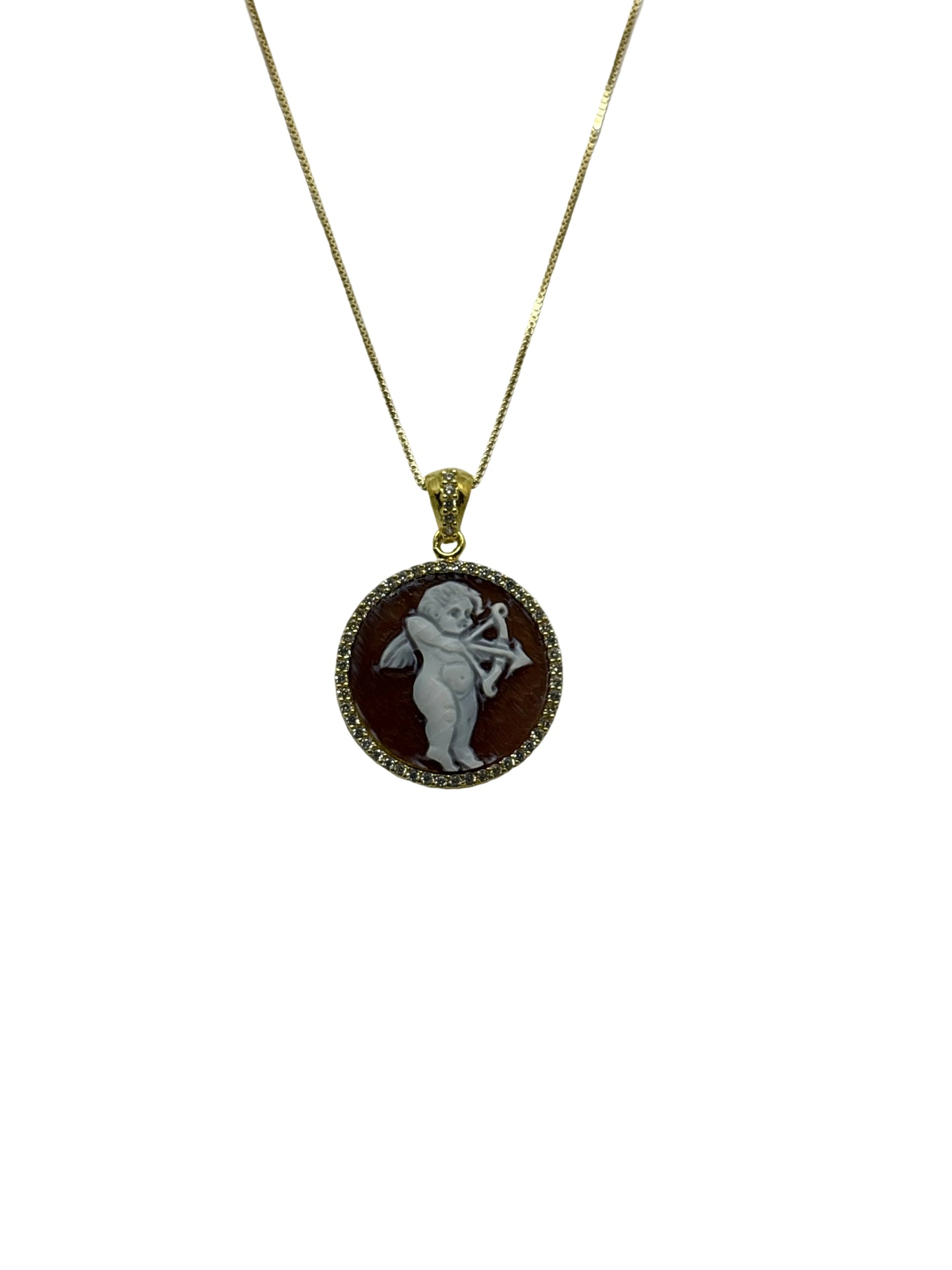 Collana in Cammeo incisione "Putto"