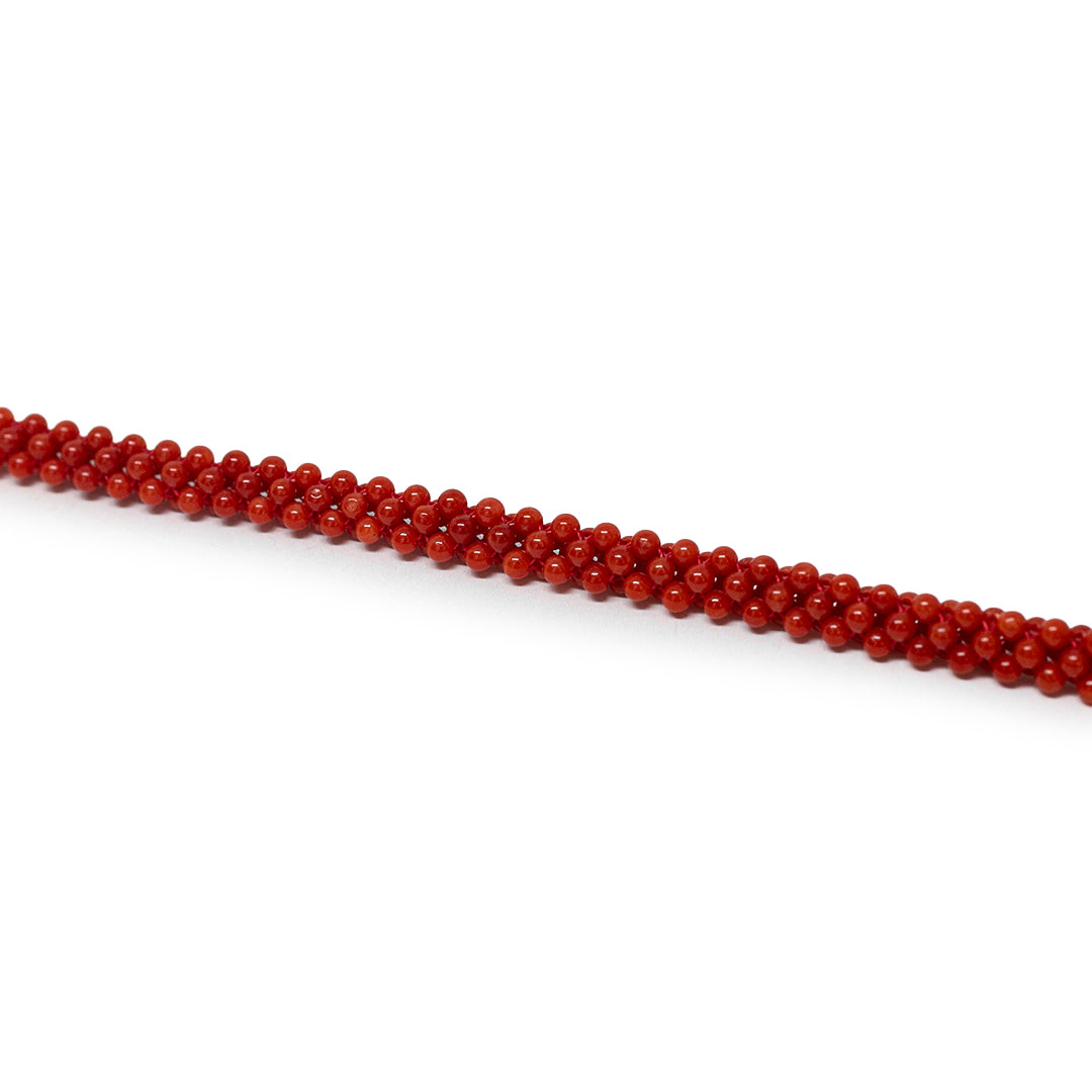 Bracciale Tessito Corallo Rosso